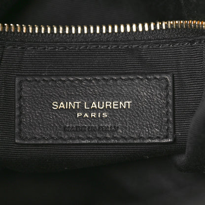 Saint Laurent Lambskin Quilted Medium Loulou Puffer Monogram Chain Satchel Black 6 of 12