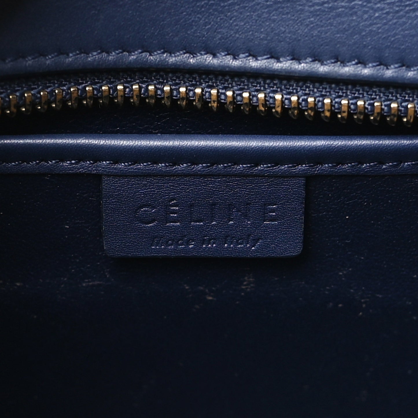 Smooth Calfskin Nano Luggage Navy Blue