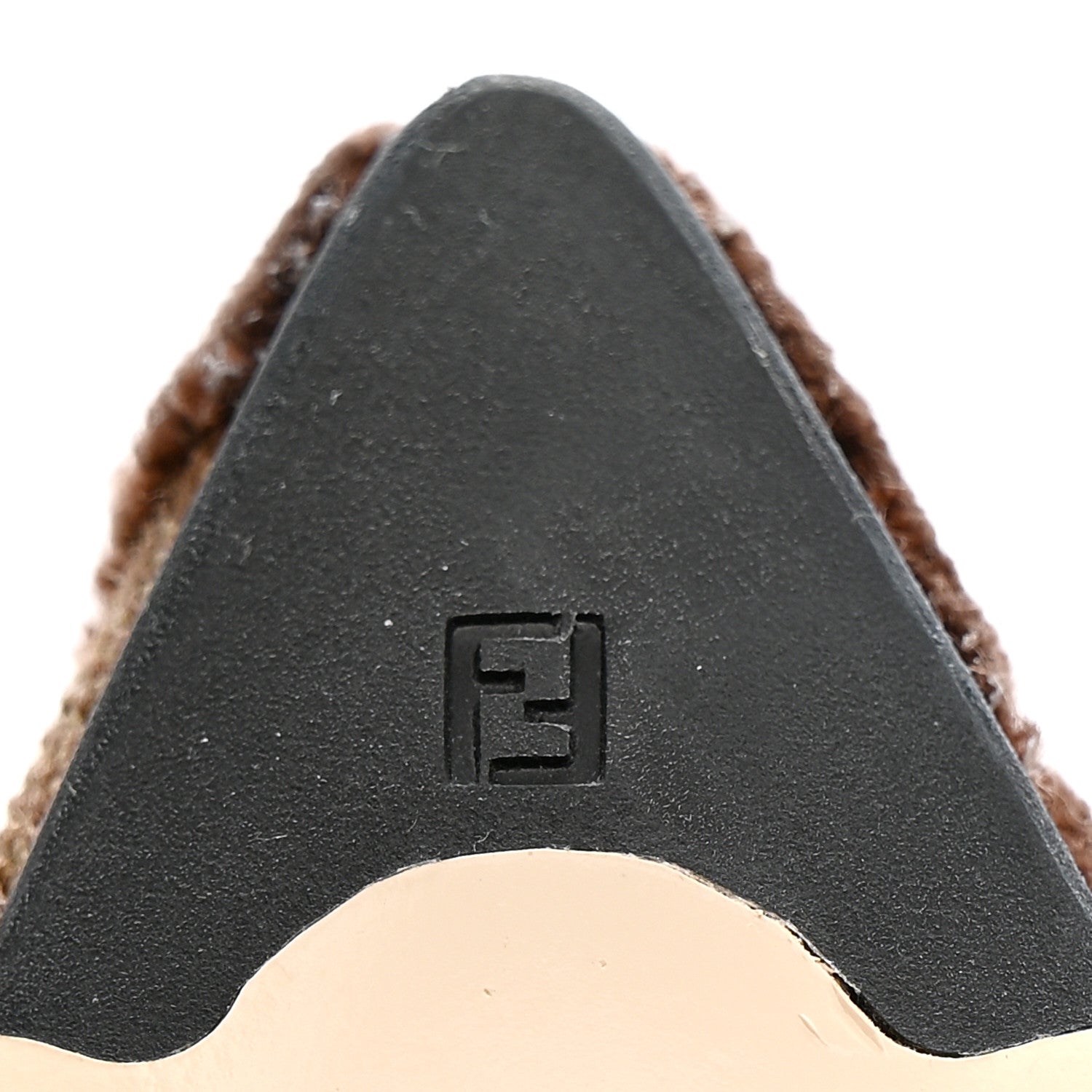 Fendi Tessuto Velluto FF Tapestry Colibri Lite Slingback Ballerina Flats 36.5 Chocolate Gianduia Cioccolato 8 of 11