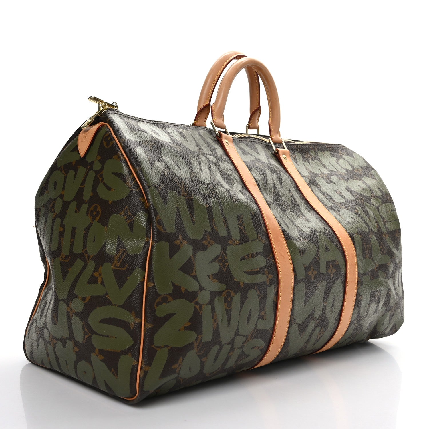 Louis Vuitton Graffiti Keepall 50 Kaki 3 of 11