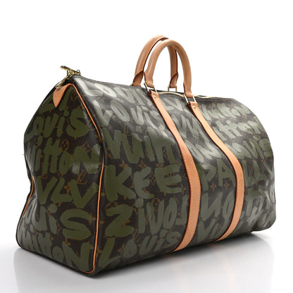 Louis Vuitton Graffiti Keepall 50 Kaki 3 of 11