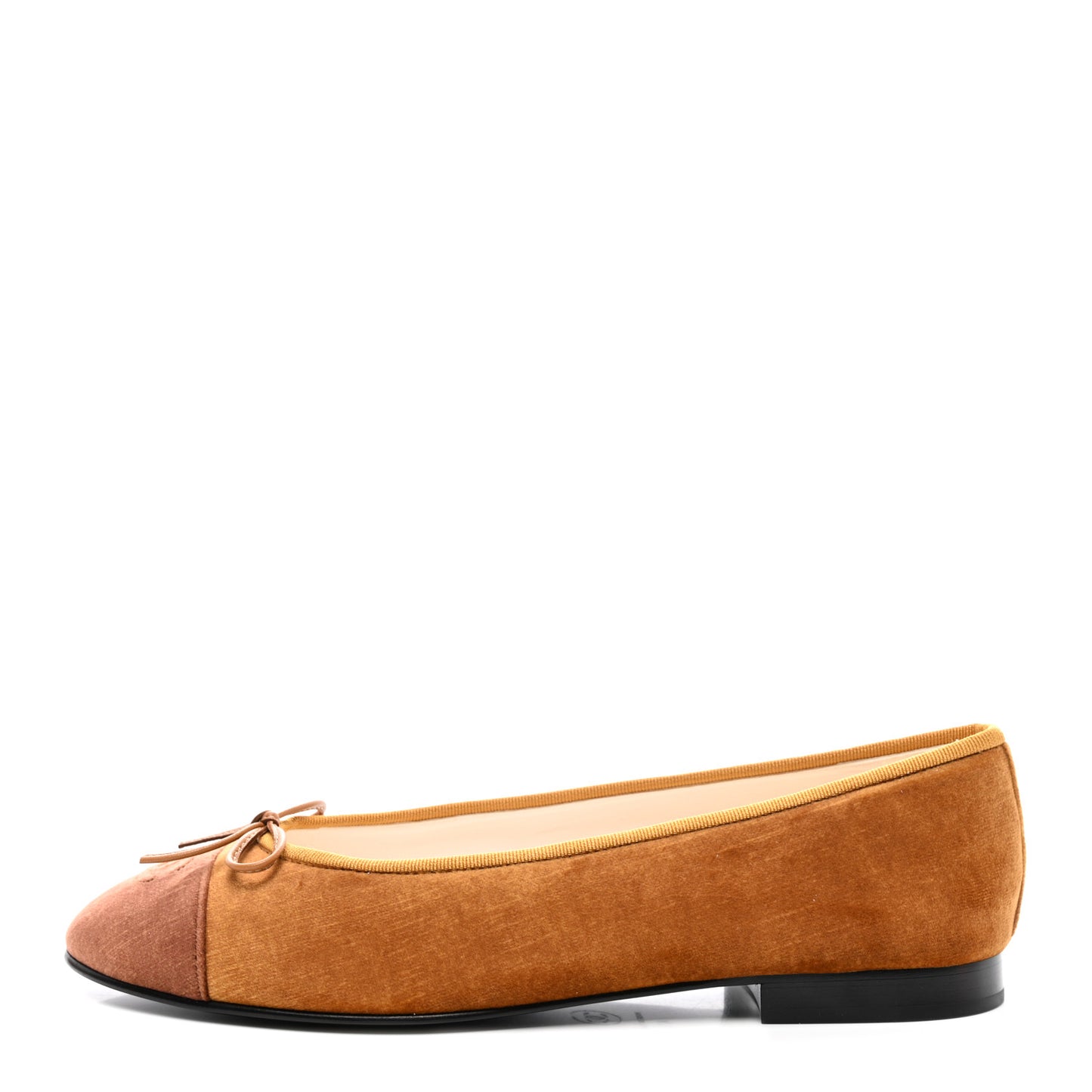 Velvet Cap Toe CC Ballerina Flats 41 Brown Light Brown