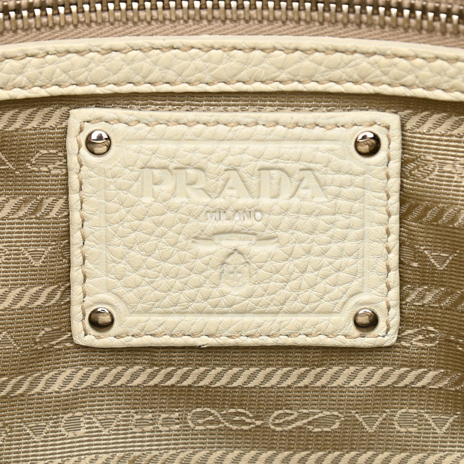 Prada Vitello Daino Satchel Bianco 6 of 15