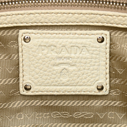 Prada Vitello Daino Satchel Bianco 6 of 15