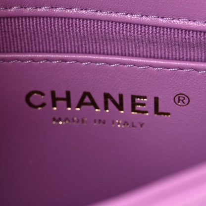 Chanel Lambskin Quilted Mini Funky Town Flap Purple 6 of 11