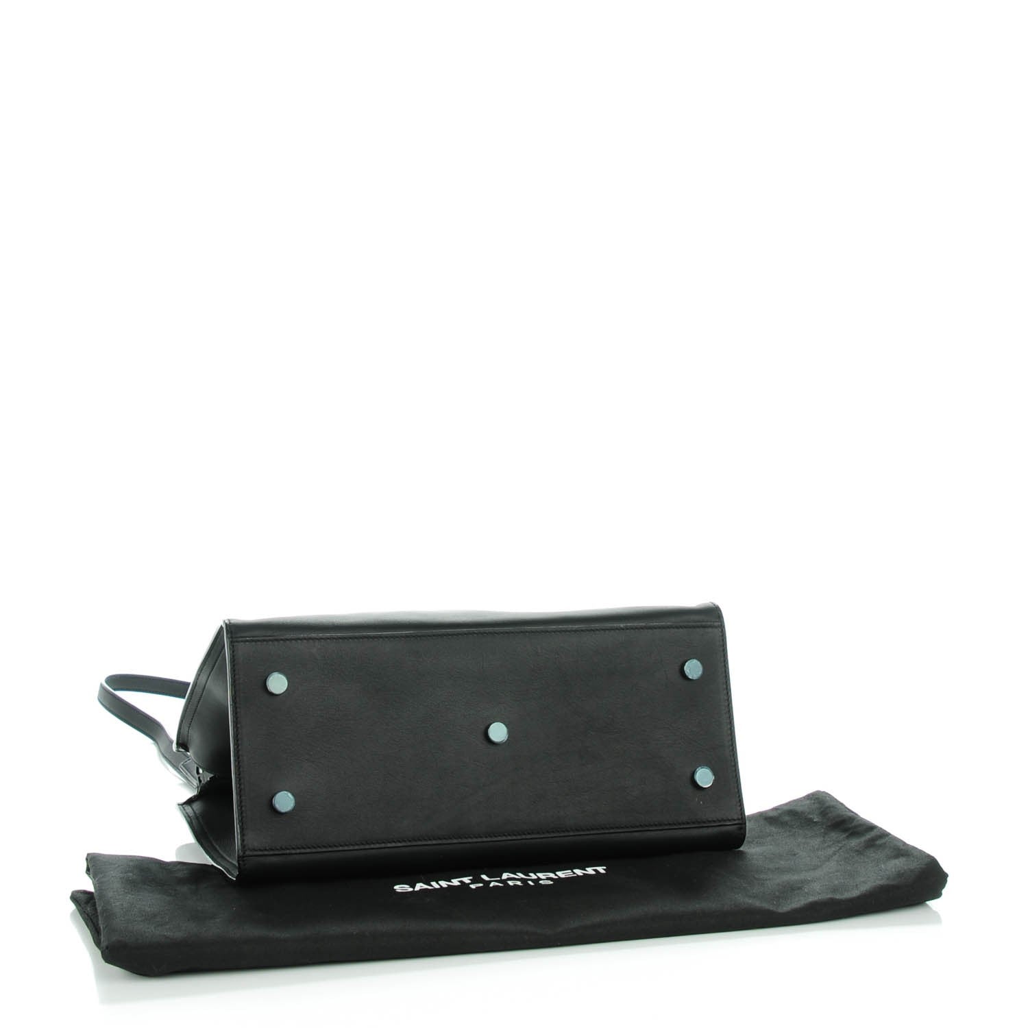 Saint Laurent Calfskin Small Monogram Cabas Black 4 of 7