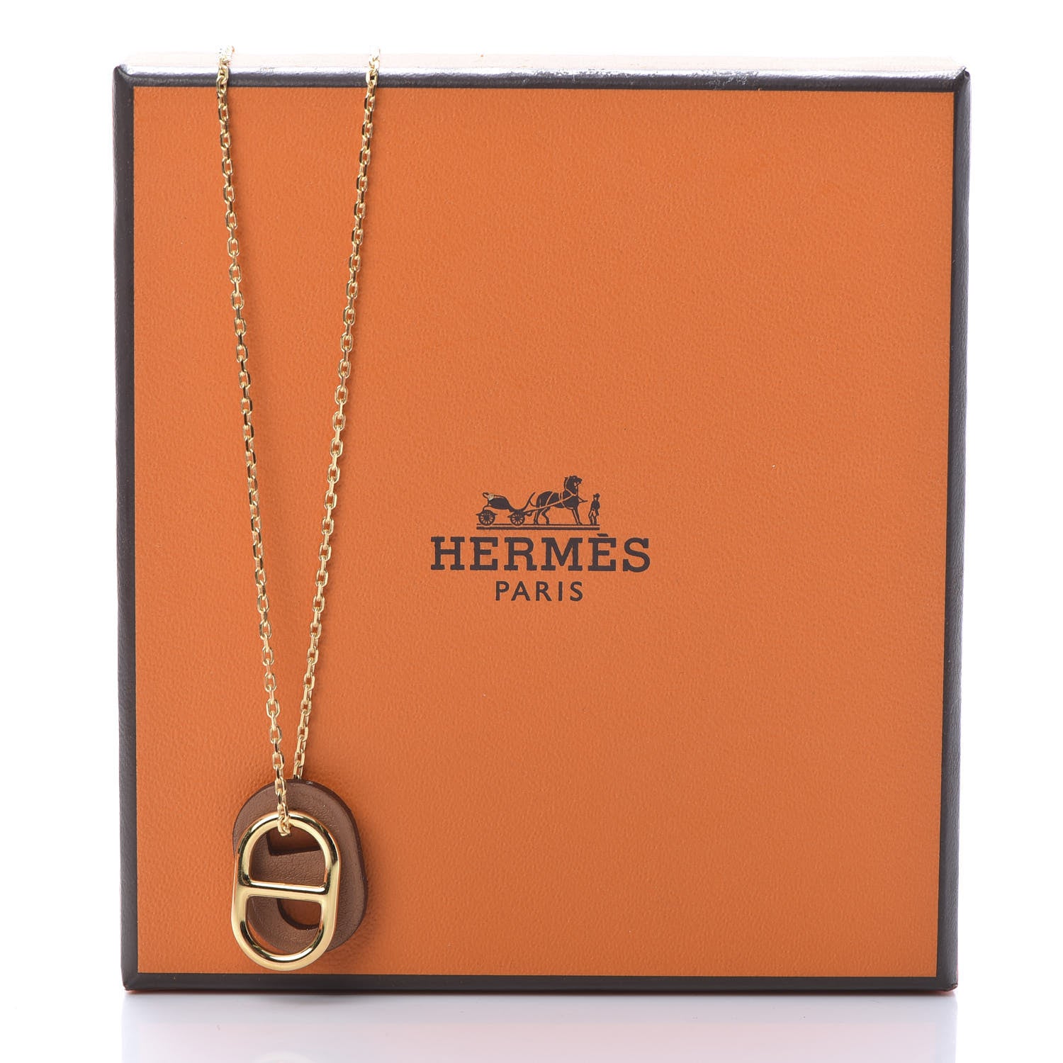 Hermes Swift O'Maillon Pendant Necklace Gold 6 of 6