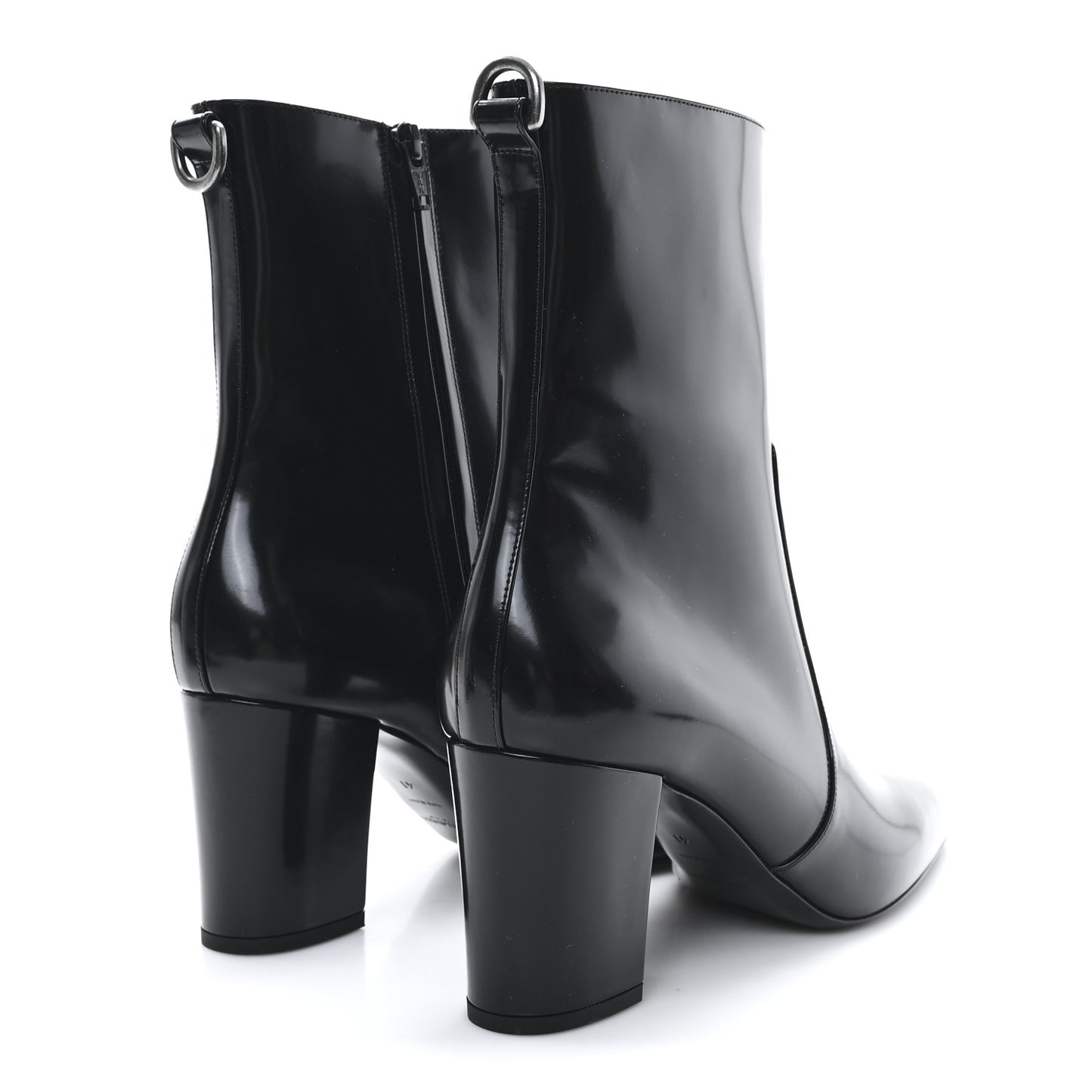 Vitello Marilyn Betty 70 Ankle Zip Boots 41 Black