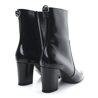 Saint Laurent Vitello Marilyn Betty 70 Ankle Zip Boots 41 Black 5 of 10