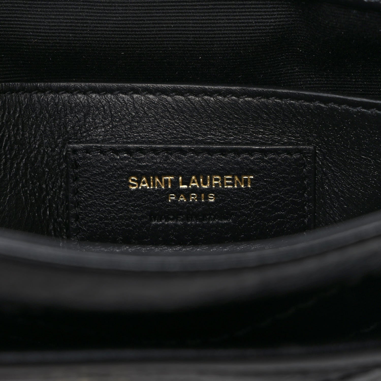 Saint Laurent Crinkled Calfskin Matelasse Monogram Baby Niki Chain Satchel Black 6 of 9