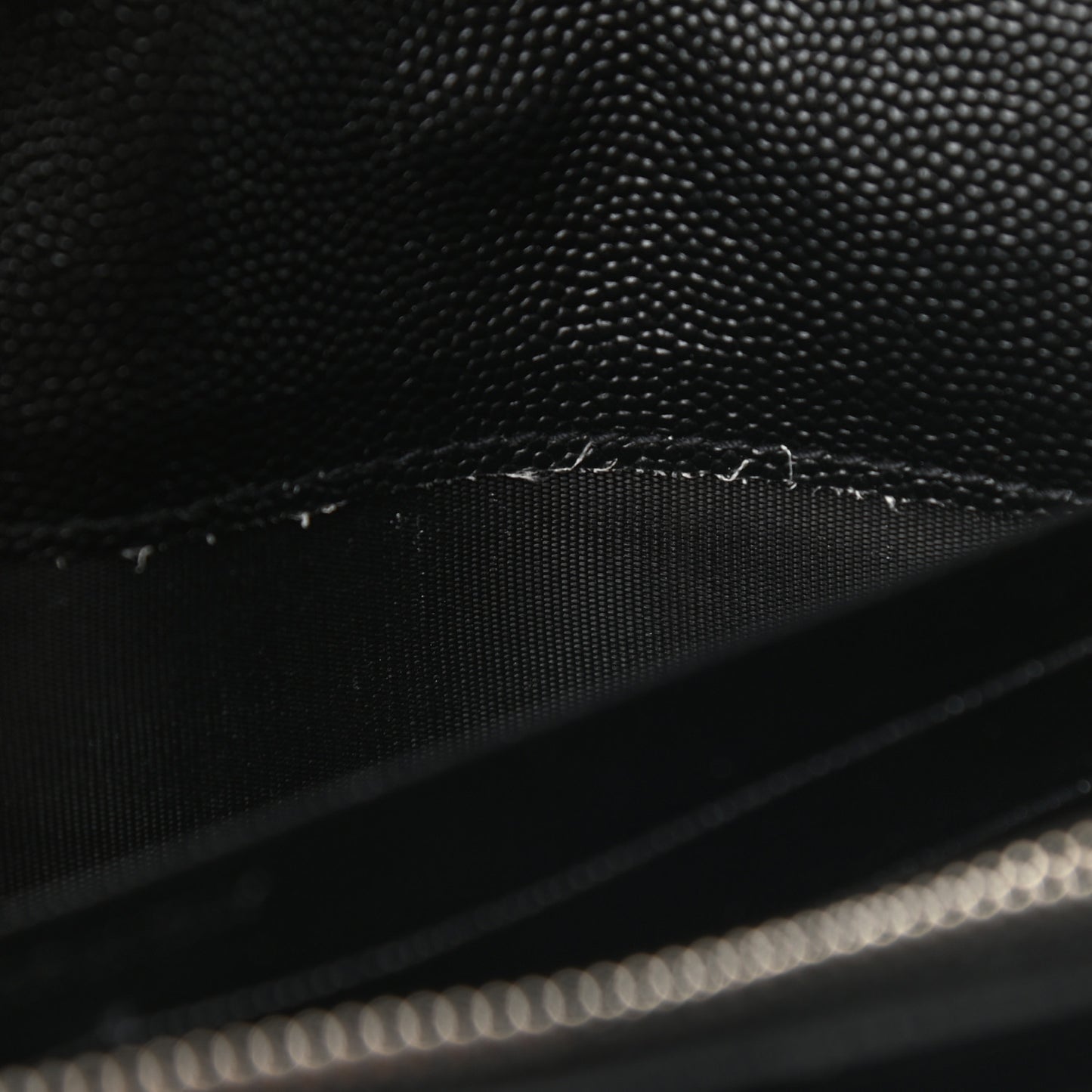 Grain De Poudre Matelasse Chevron Monogram Chain Wallet Black