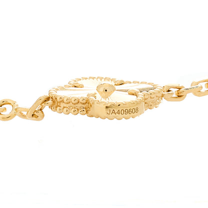 Van Cleef & Arpels 18K Yellow Gold 10 Motifs Guilloche Vintage Alhambra Necklace 6 of 7