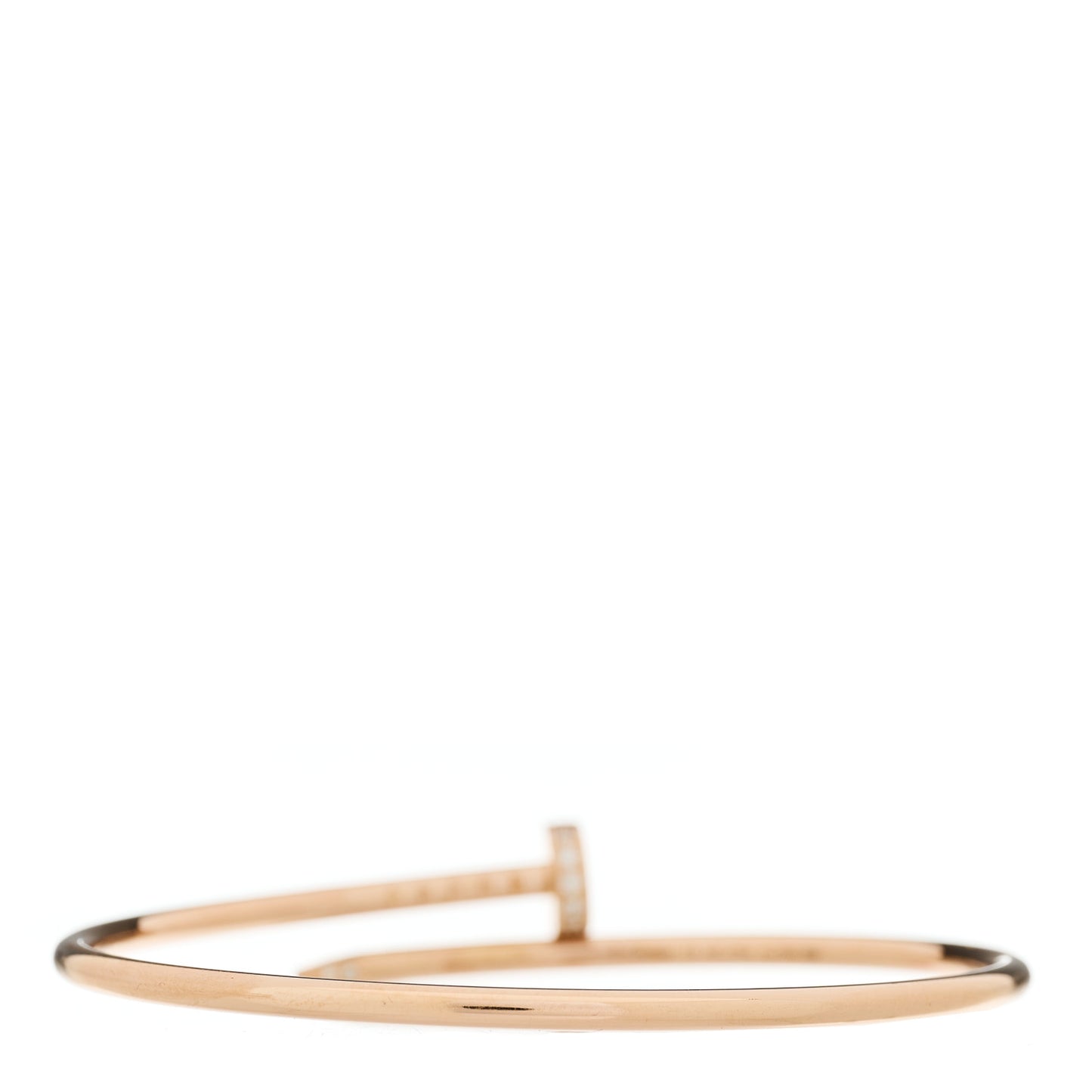 18K Pink Gold Diamond Small Juste Un Clou Bracelet 16