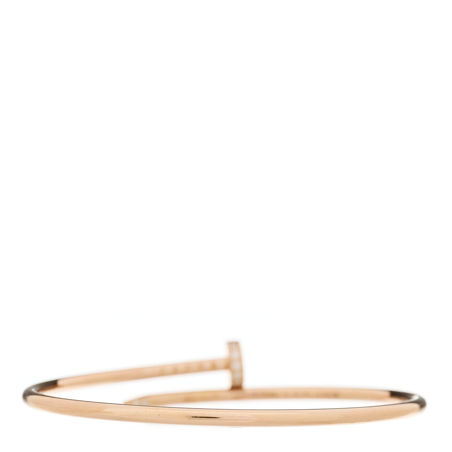 Cartier 18K Pink Gold Diamond Small Juste Un Clou Bracelet 16 4 of 4