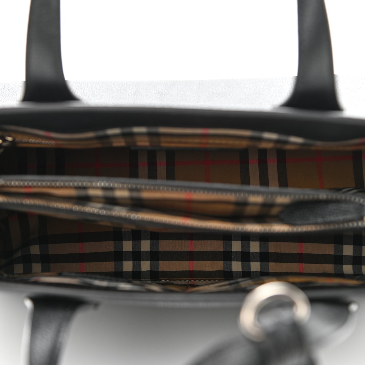 Derby Calfskin Vintage Check Medium Banner Tote Black