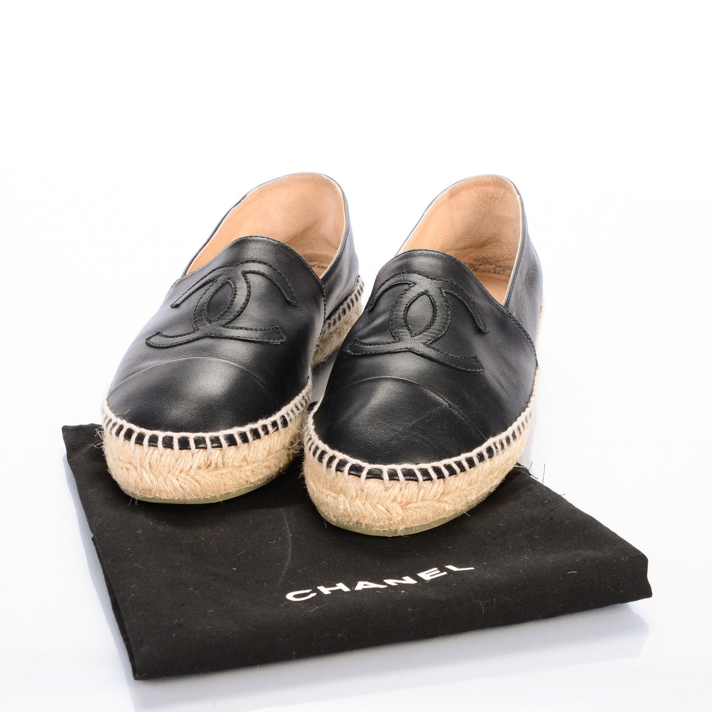 Lambskin CC Espadrilles 39 Black
