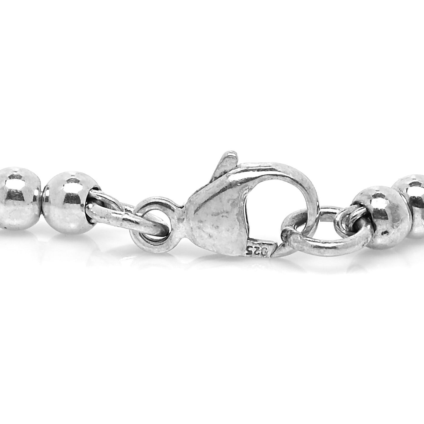 Sterling Silver 3mm Return to Tiffany Heart Lock Bead Bracelet