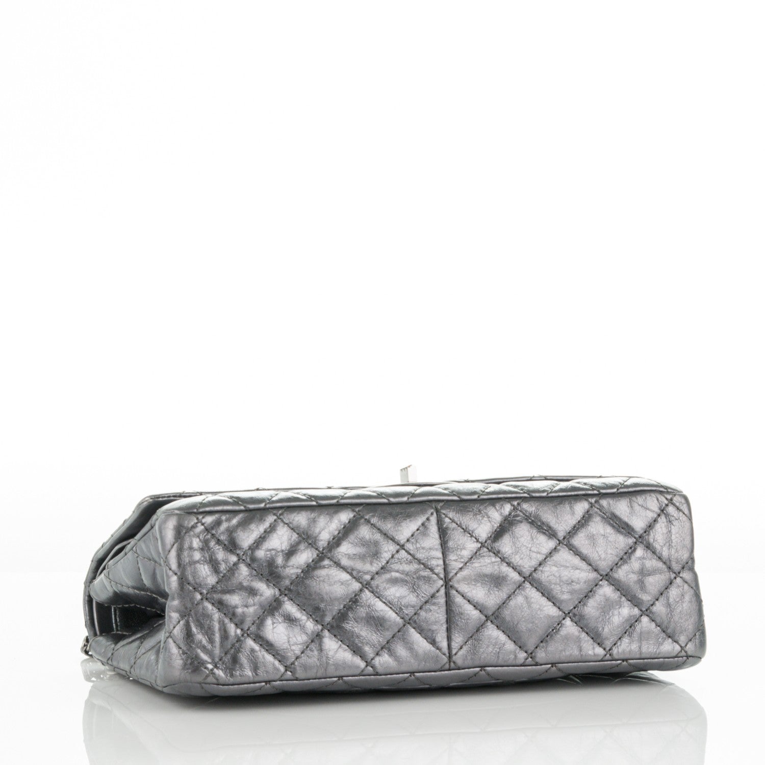 Chanel Metallic Aged Calfskin Quilted 2.55 Reissue 226 Flap Dark Silver 4 of 9