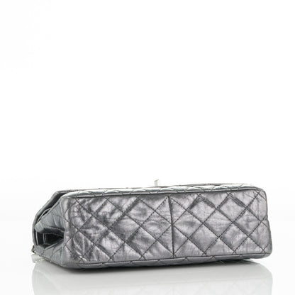 Chanel Metallic Aged Calfskin Quilted 2.55 Reissue 226 Flap Dark Silver 4 of 9