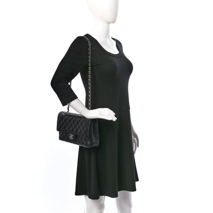 Chanel Caviar Quilted Medium Double Flap Black 2 of 9