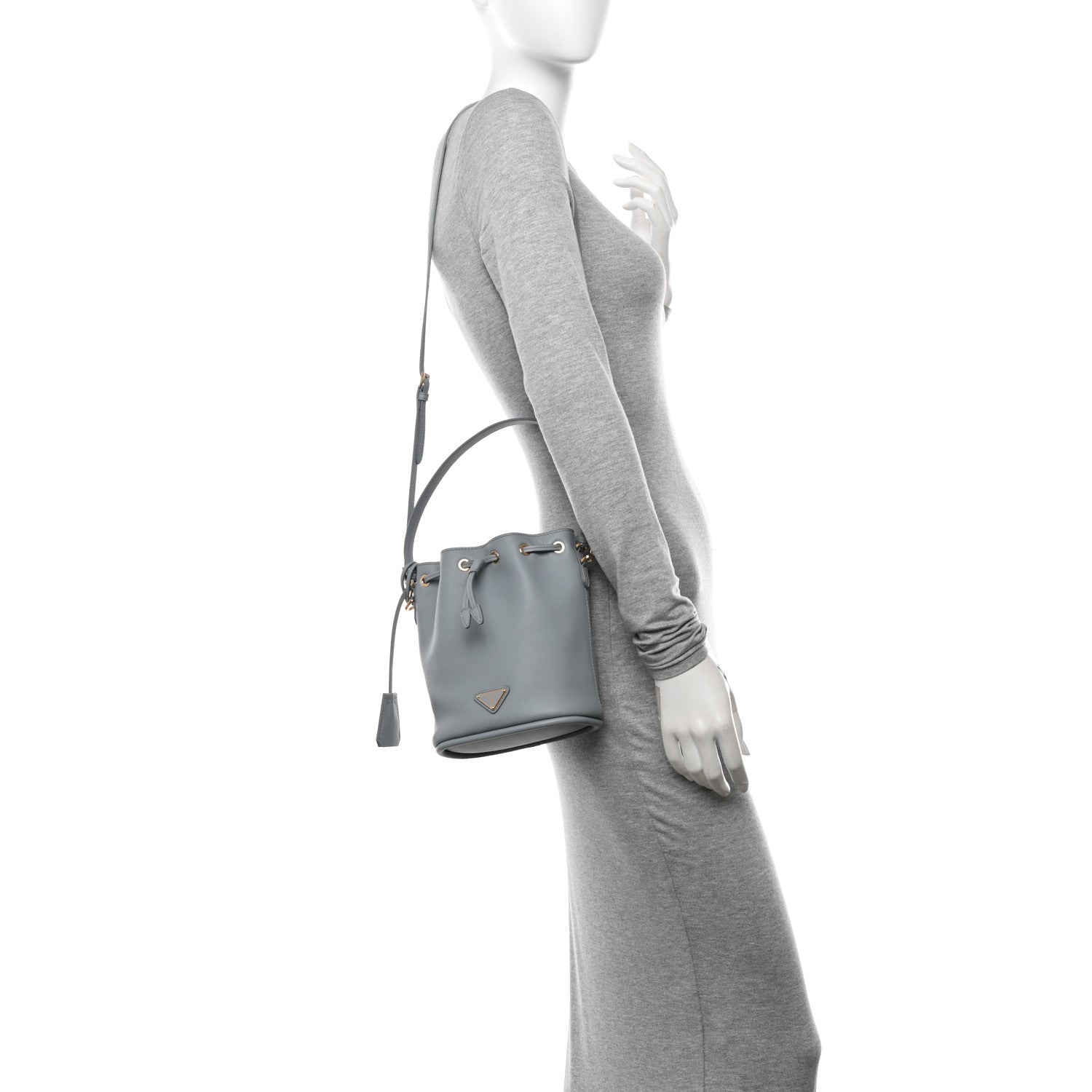 Prada Calfskin Mini Bucket Bag Opaline 2 of 11