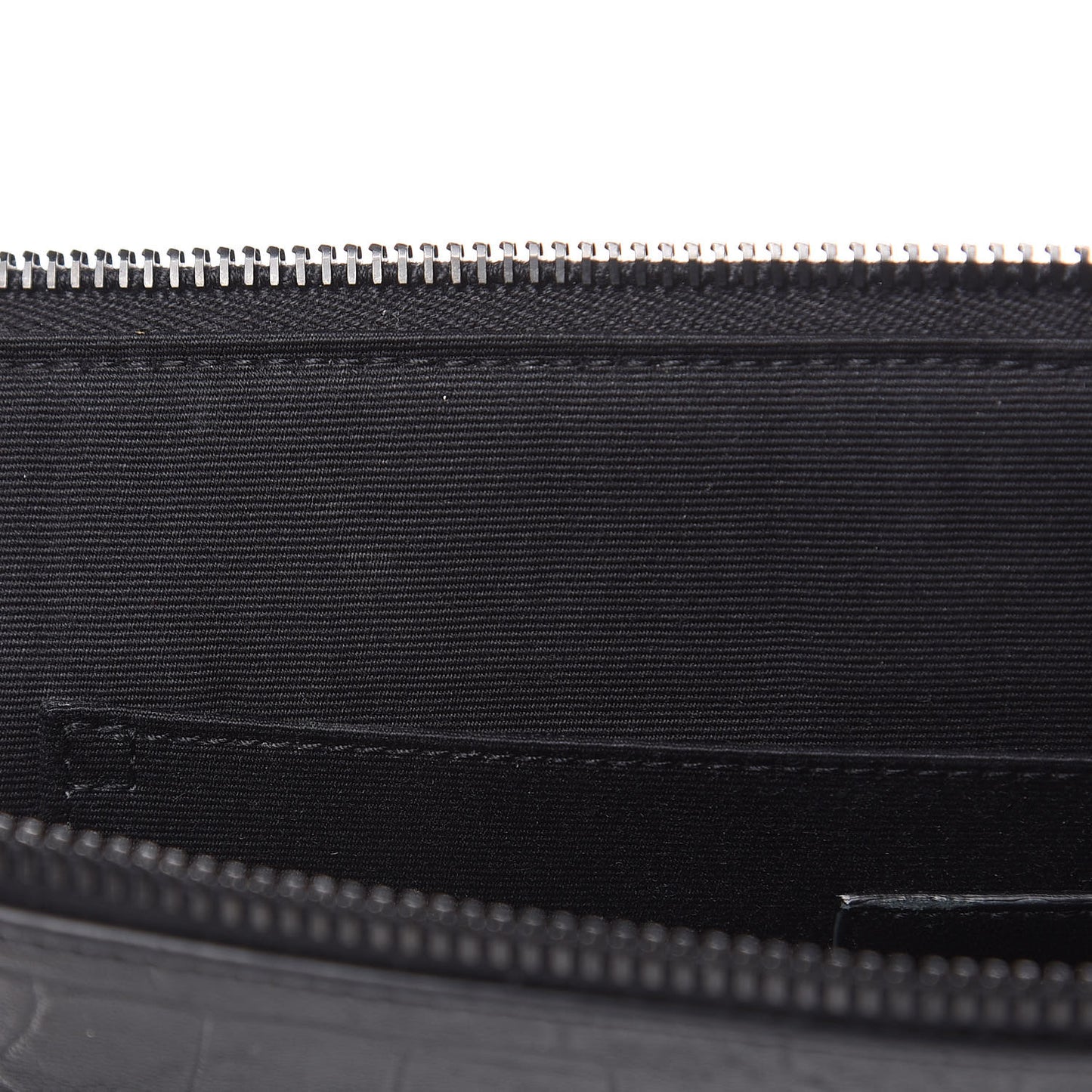 Calfskin Crocodile Embossed Monogram iPad Case Black