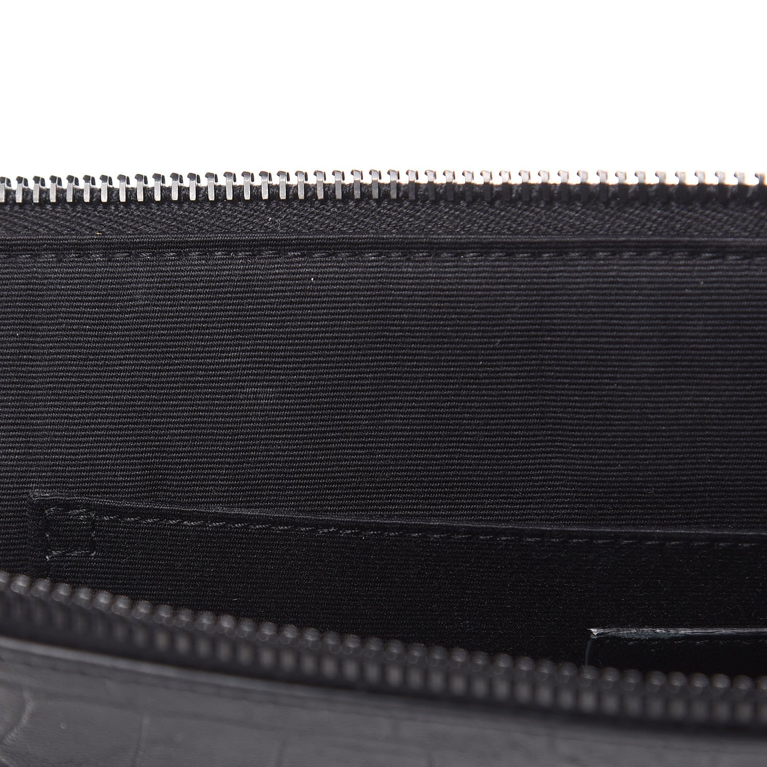 Saint Laurent Calfskin Crocodile Embossed Monogram iPad Case Black 12 of 12
