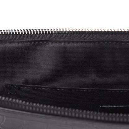 Saint Laurent Calfskin Crocodile Embossed Monogram iPad Case Black 12 of 12