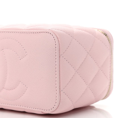 Chanel Caviar Quilted Small Vanity Case With Chain Light Pink 10 of 11