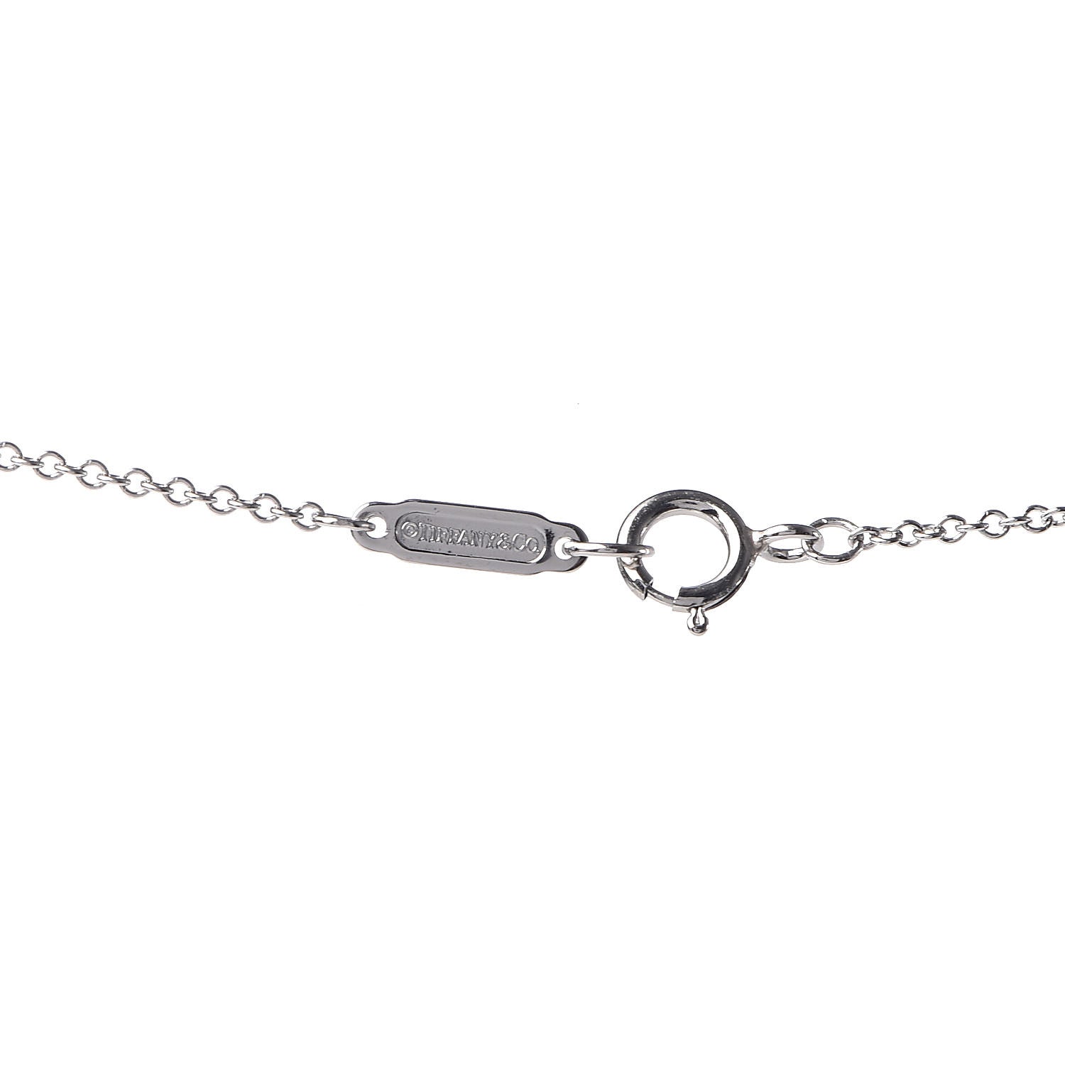 Tiffany Platinum Diamond Open Circle Pendant Necklace 6 of 7