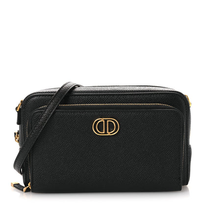 Christian Dior Grained Calfskin Caro Double Pouch Black 1 of 11