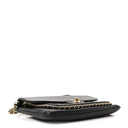 Chanel Lambskin Quilted Large CC Unchained Crossbody Black 7 of 19