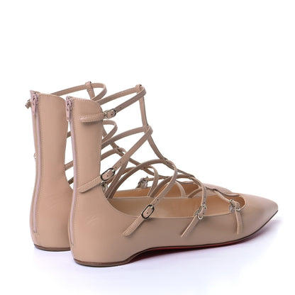 Christian Louboutin Kid Toerless Cage Flats 39 Nude 4 of 8
