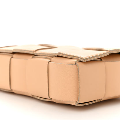 Bottega Veneta Lambskin Maxi Intrecciato Cassette Crossbody Bag Porridge 10 of 11