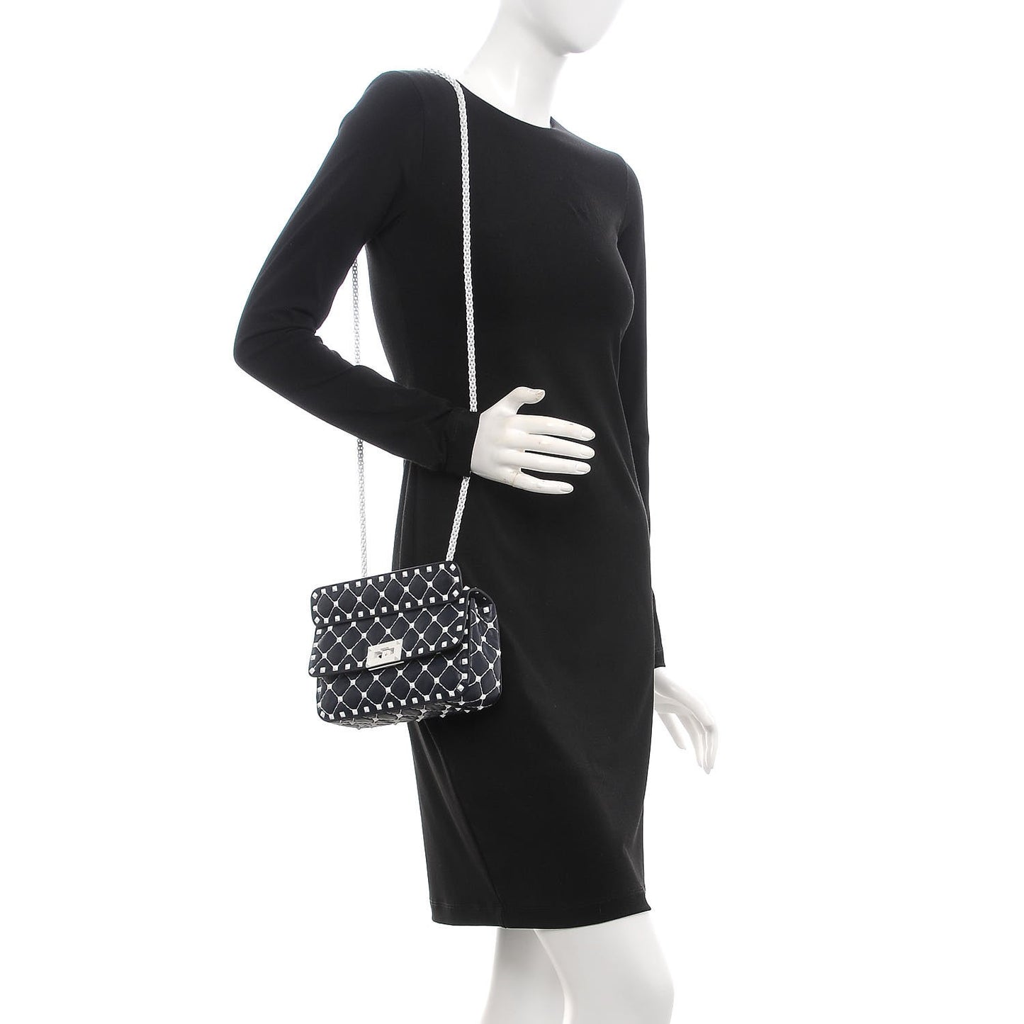 Nappa Small Free Rockstud Spike Shoulder Bag Marine