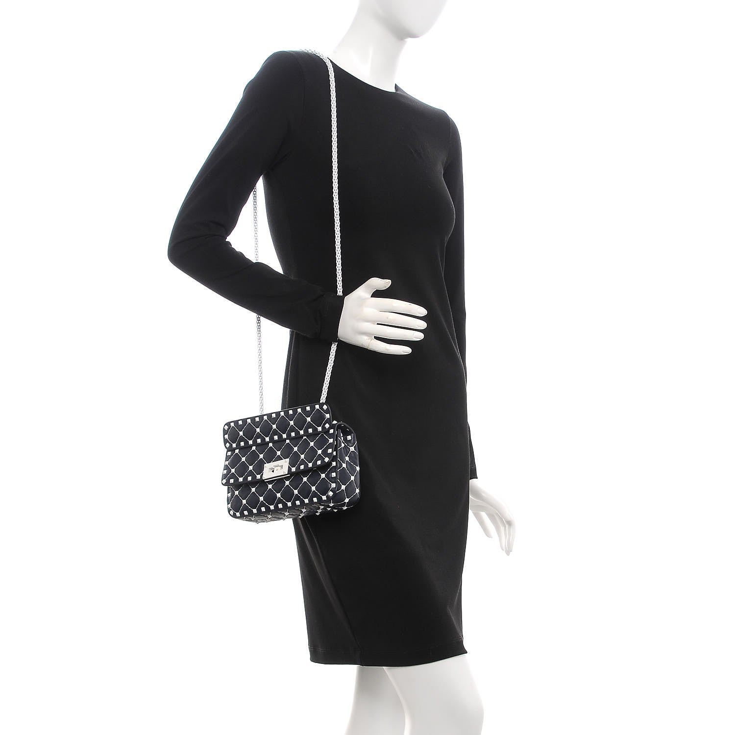 Valentino Garavani Nappa Small Free Rockstud Spike Shoulder Bag Marine 2 of 8