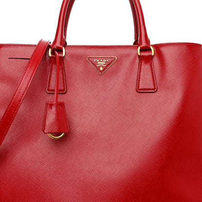 Prada Saffiano Vernice Large Tote Rosso 9 of 12