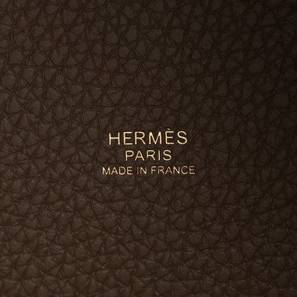 Hermes Taurillon Clemence Picotin Lock 22 MM Etoupe 6 of 10
