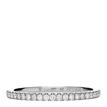Cartier 18K White Gold Diamond 1.5mm Etincelle de Cartier Wedding Band Ring 48 4.5 1 of 4