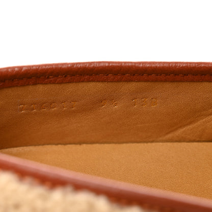 Gucci Merino Wool Mandala Goatskin Mens Horsebit Moccasin Loafers 9.5 Butterscotch Amber Honey 8 of 9