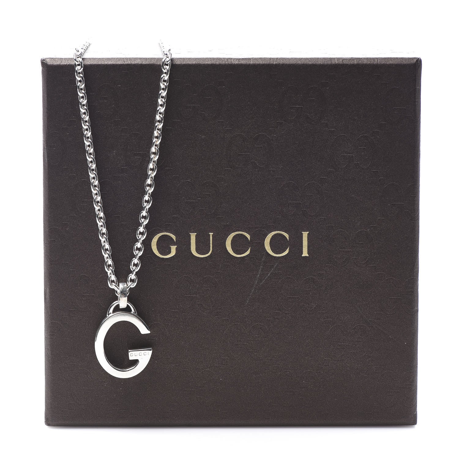 Gucci Sterling Silver Charlotte G Pendant Necklace 6 of 6