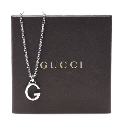 Gucci Sterling Silver Charlotte G Pendant Necklace 6 of 6