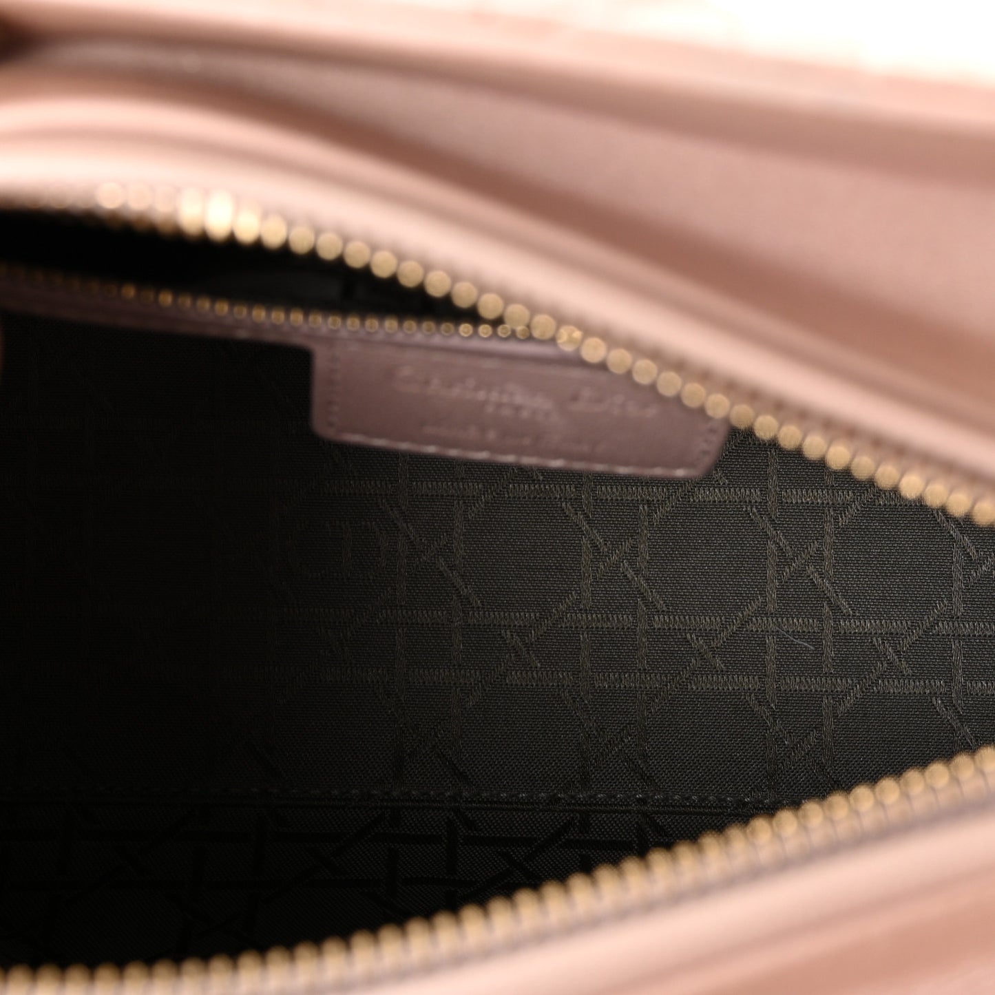 Pearly Lambskin Cannage Medium Lady Dior Lotus