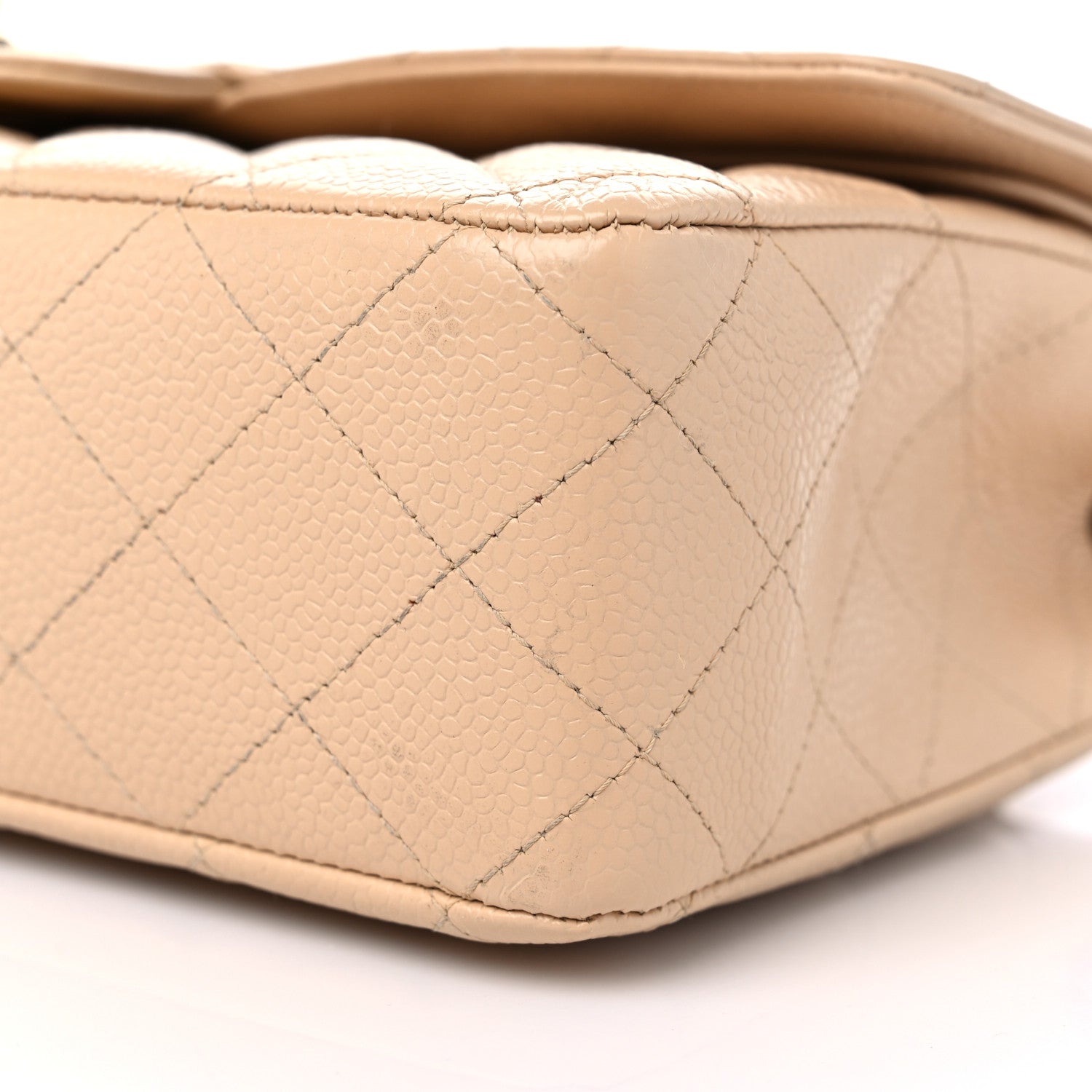 Chanel Caviar Quilted Medium Double Flap Beige 10 of 15