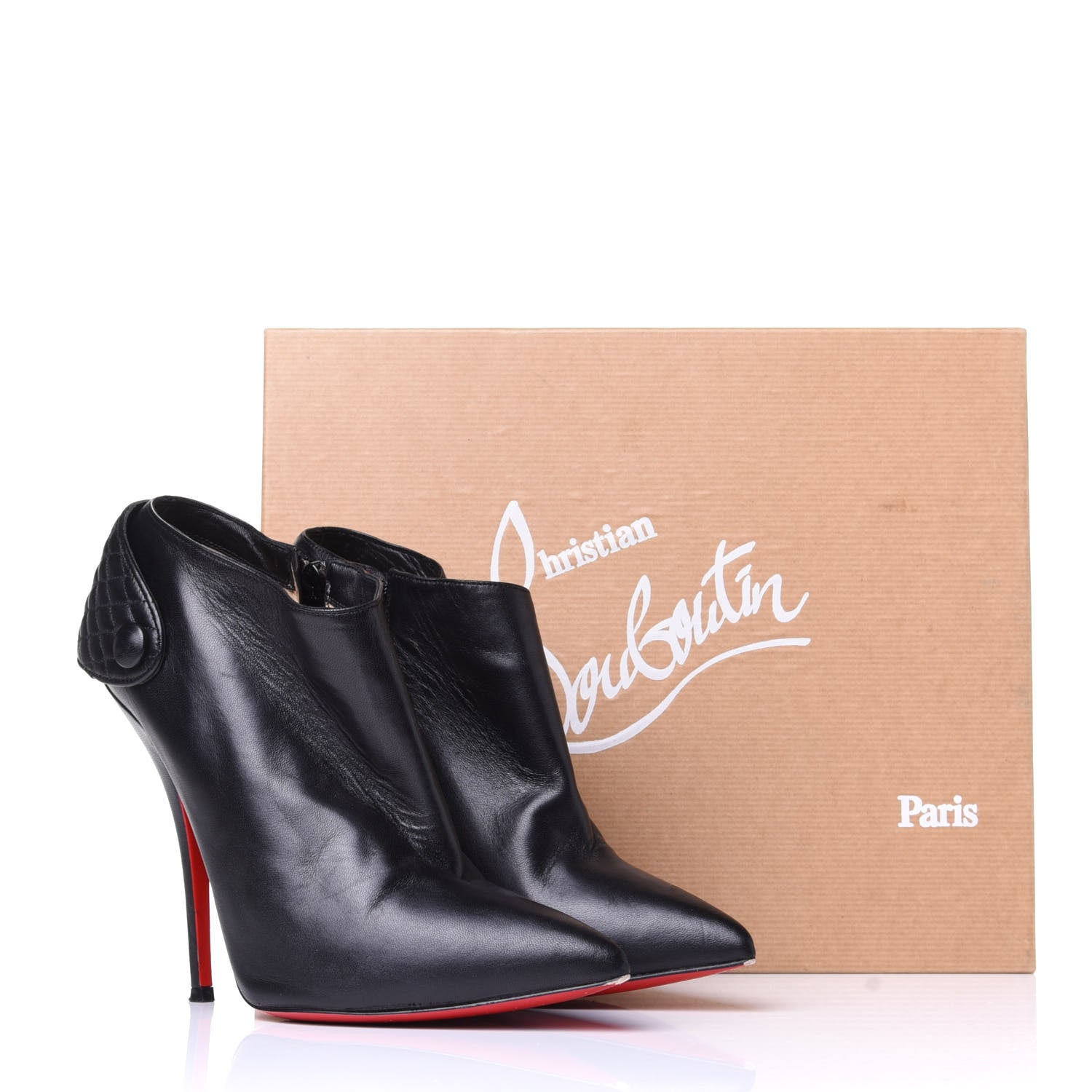 Christian Louboutin Nappa Huguette 120 Ankle Boots 39 Black 10 of 10