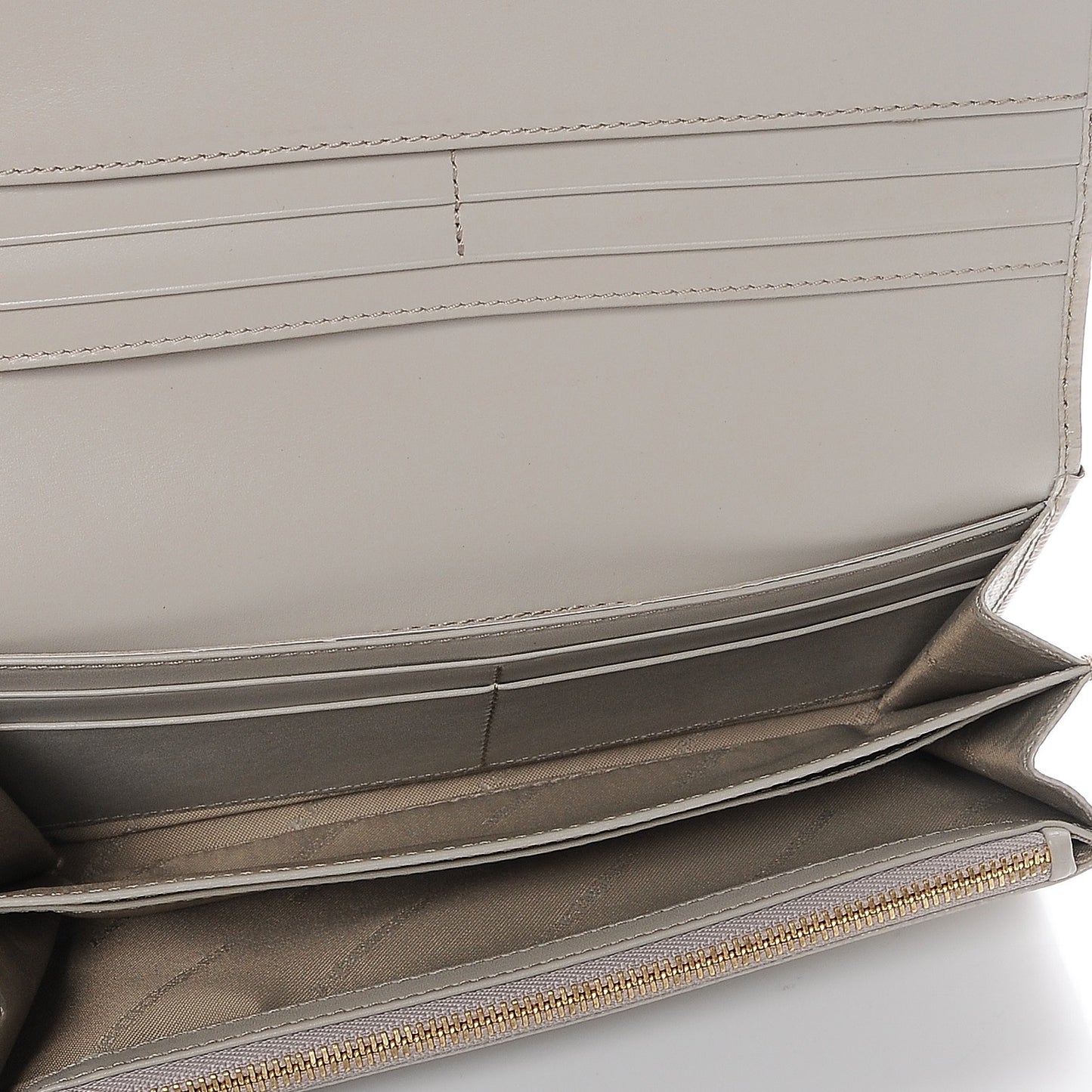 Patent Penrose Continental Wallet Pale Grey