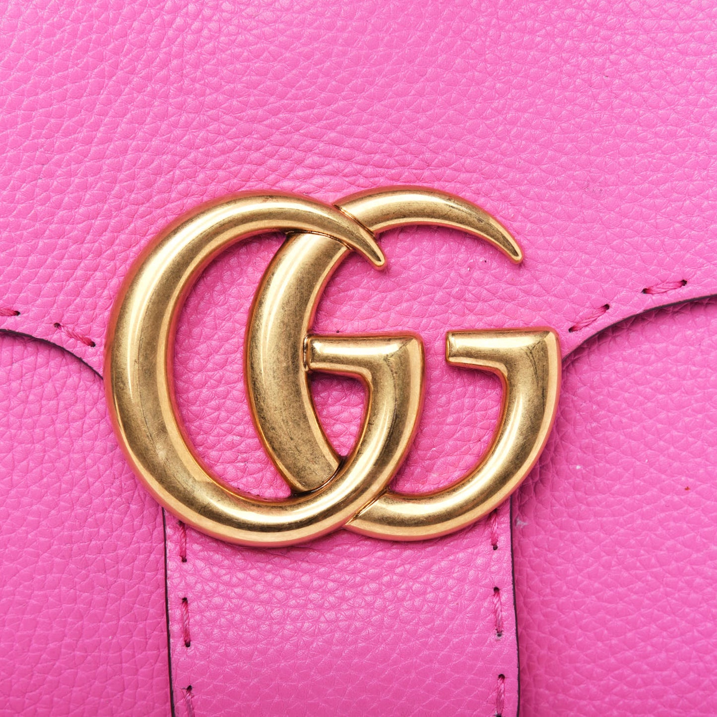 Calfskin Small GG Marmont Top Handle Bag Pink Tropical Flower