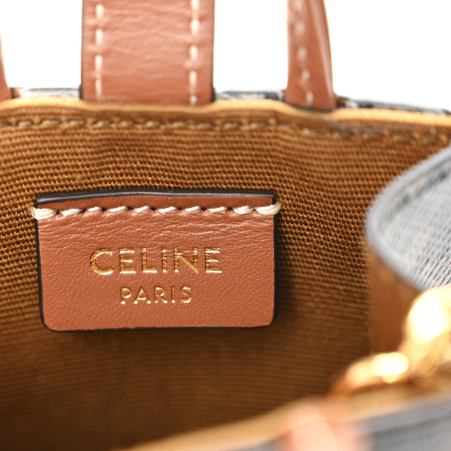 Celine Triomphe Cabas Keycharm Tan 4 of 6