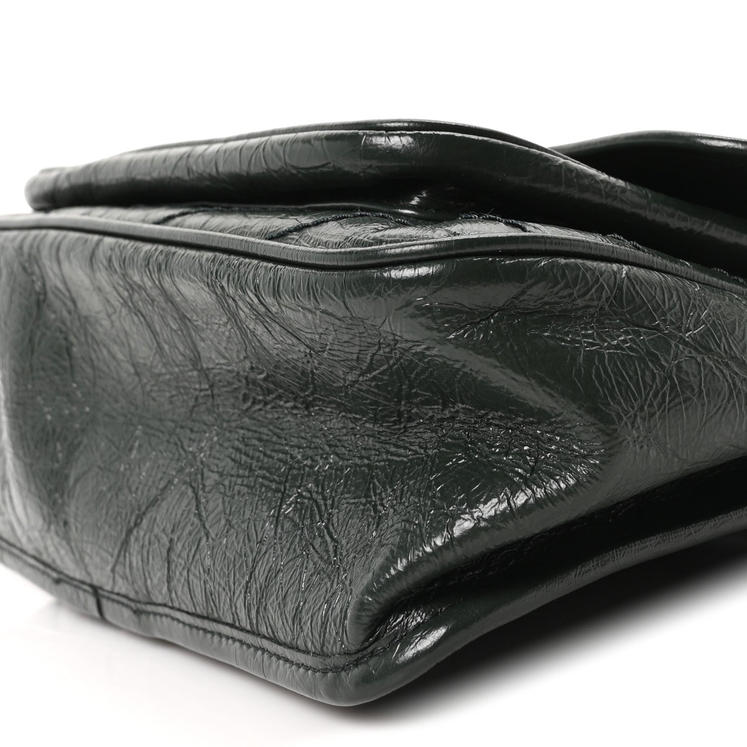 Saint Laurent Crinkled Calfskin Matelasse Monogram Medium Niki Chain Satchel Dark Green 10 of 10