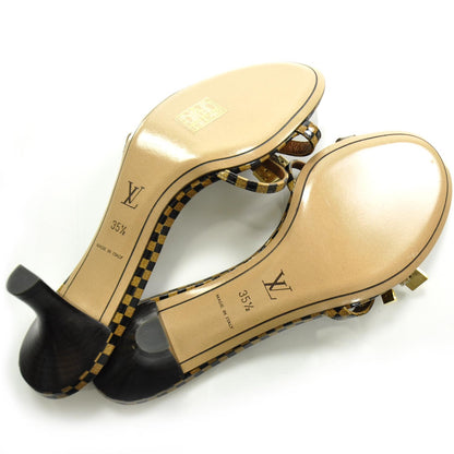 Louis Vuitton Patent Damier Slides 35.5 4 of 8